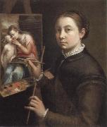 Sofonisba Anguissola self portrait at the easel oil